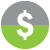 Aged Care Eligible Fee Icon | Green and Grey Dollar Sign