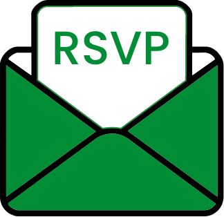 An icon of an envelop and the letters RSVP