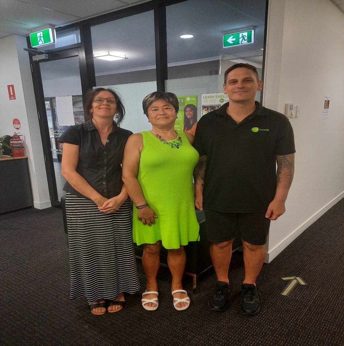 Cairns swimming instructor with STEPS SEE teachers