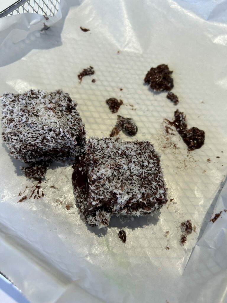 making lamingtons in Australia Day