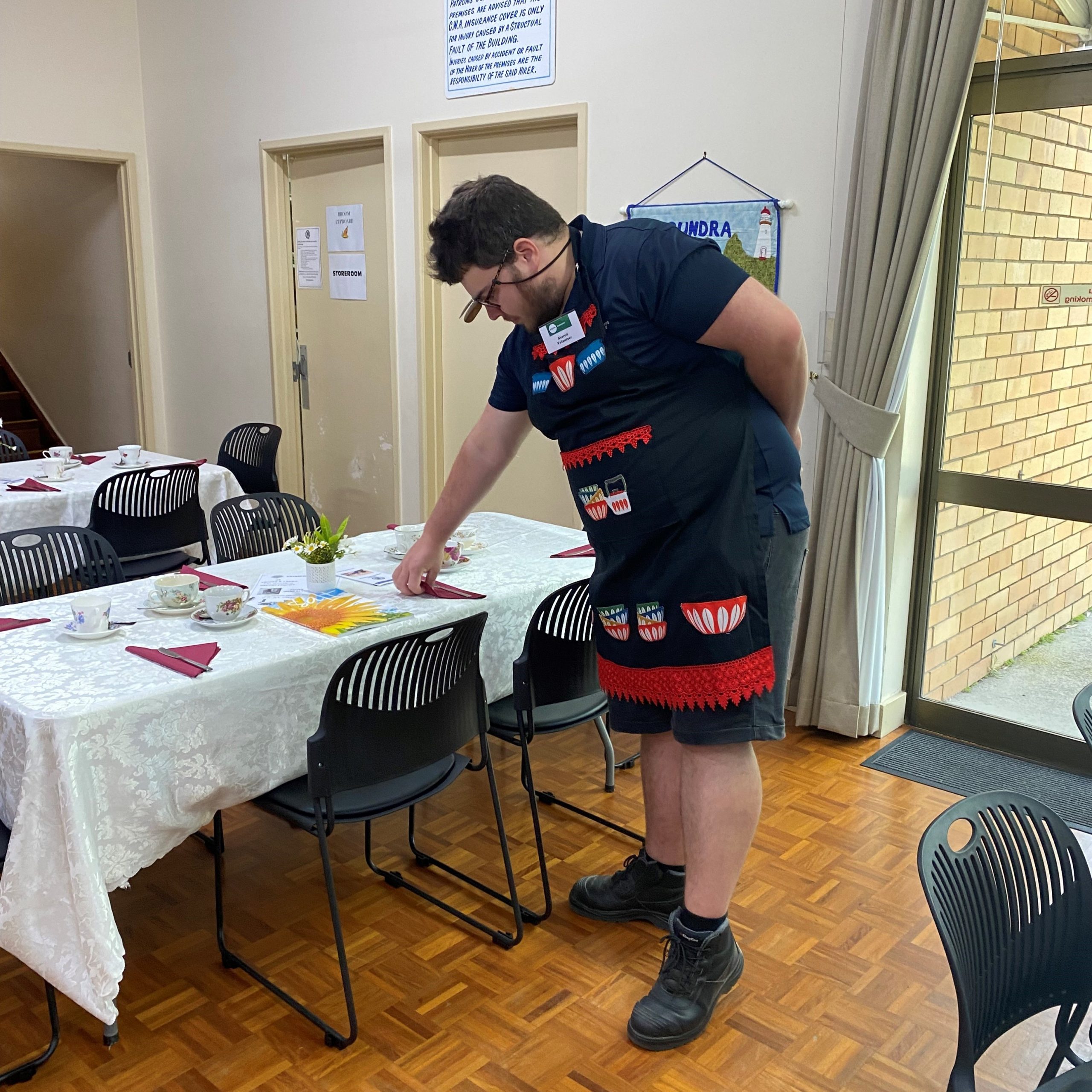 Pathways Boarding College student volunteering at Sconetime